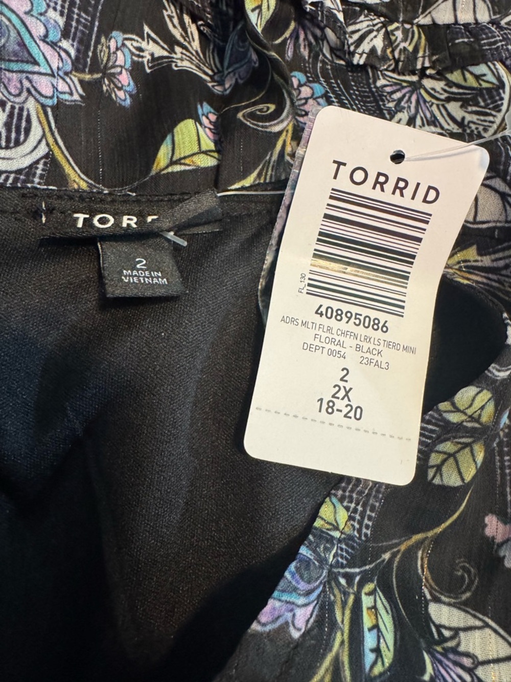 Torrid Mini Lurex Chiffon Tiered Dress - Picture 9 of 10